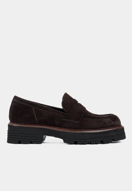 Isola Suede Chunky Loafer Mocca