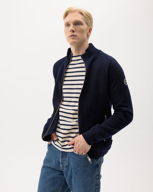 Mens - Reinhold Full Zip Jumper Navy