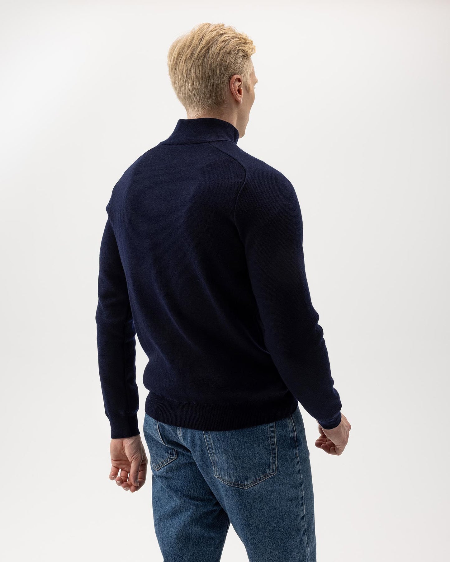 Mens - Reinhold Full Zip Jumper Navy