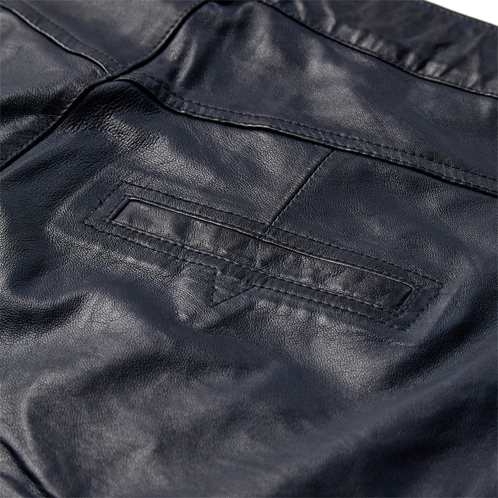 Boa DEP High Waisted 7/8 Leather Trouser Midnight Blue