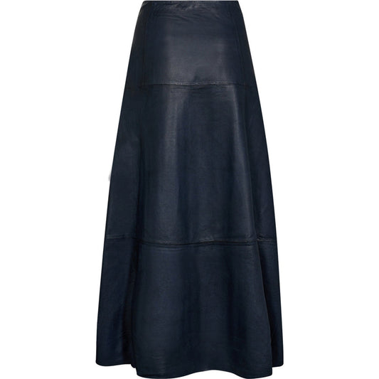 Marly DEP Leather Skirt Midnight Blue