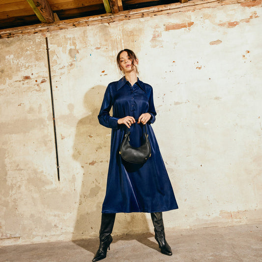 100338 - CindyDE Shirt Dress Midnight Blue