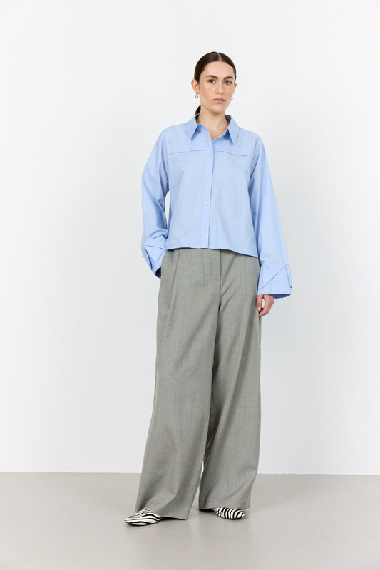 LR-Kia 4 Organic Cotton Boxy Shirt Light Blue
