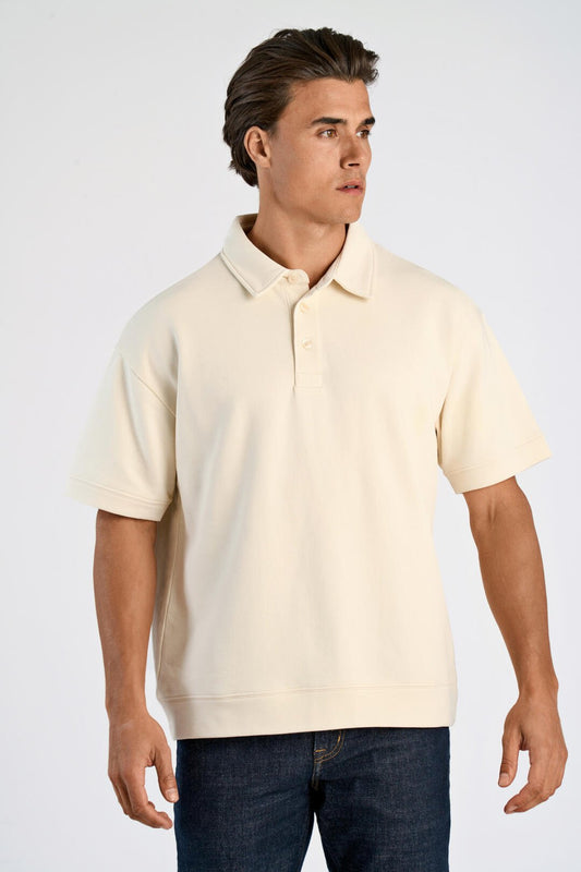 Mens - 30-705184 Jersey Polo Shirt Navy/Ecru