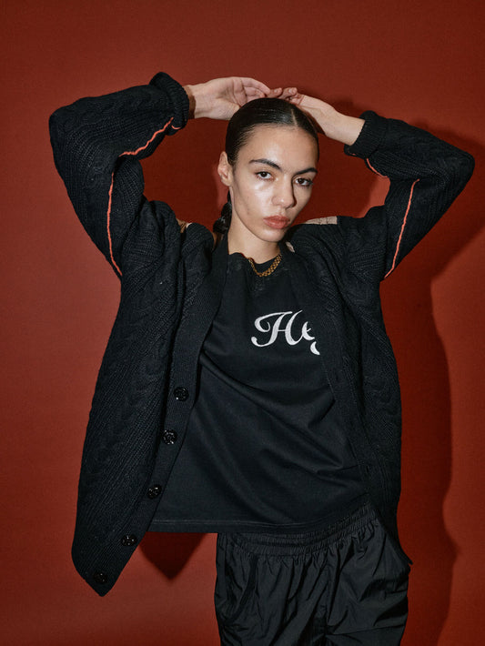 MMHRich Quilt Cardigan Black