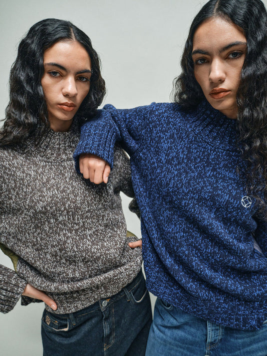 MMHGrace Quilt Knit Jumper Sky Captain