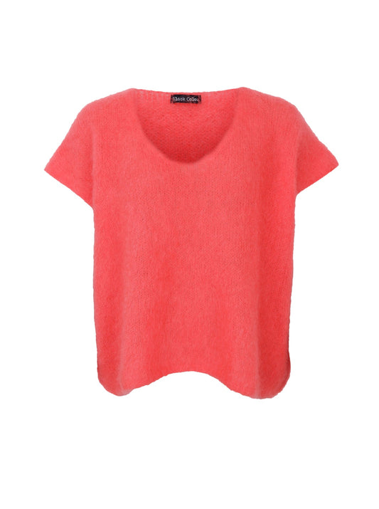 BCBjoerk Knitted V-Neck Vest Coral