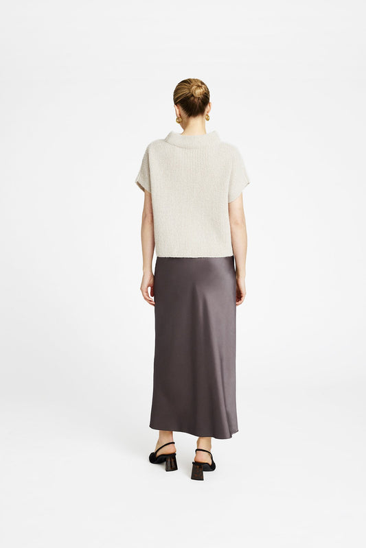 Coya Knitted Cape Jumper Oatmeal