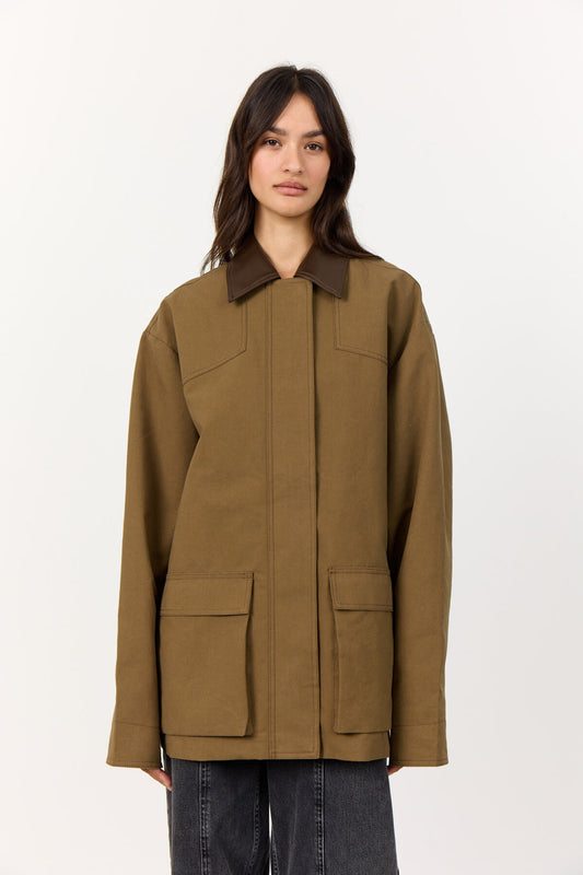 LR-Maggie 1 Cotton Coat Dark Green