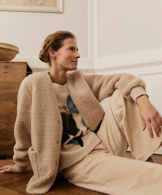 MaJunte Teddybear Jacket Fog