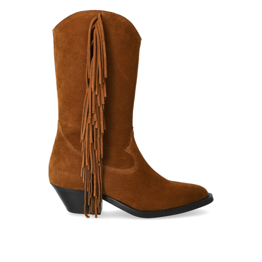 7867-101 Western Boot with Fringes Camel