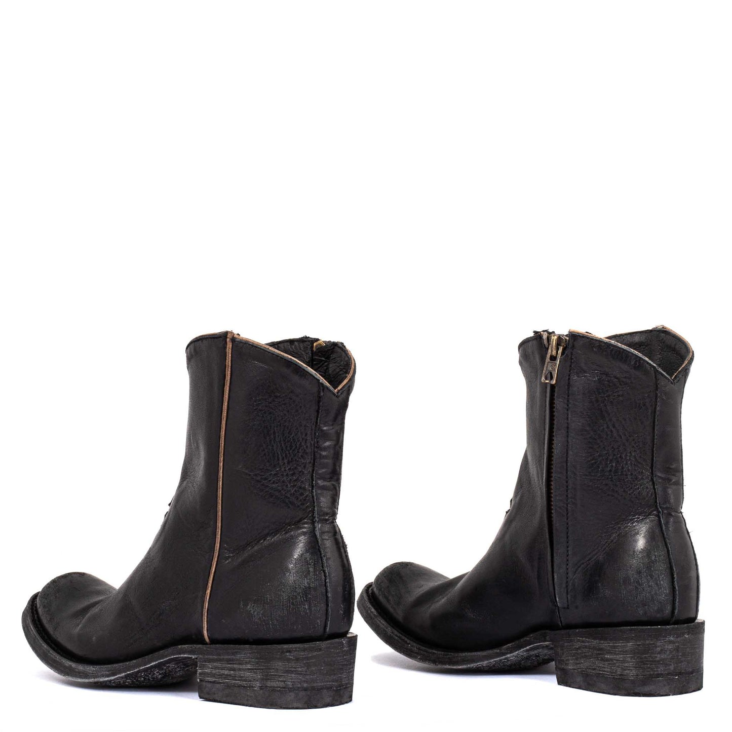 BL2372 Rancheiro with Star Detail Cowboy Boot Black/Bone