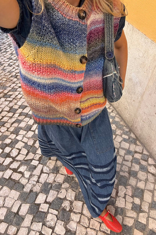 NynneLL Knitted Vest With Buttons Multi