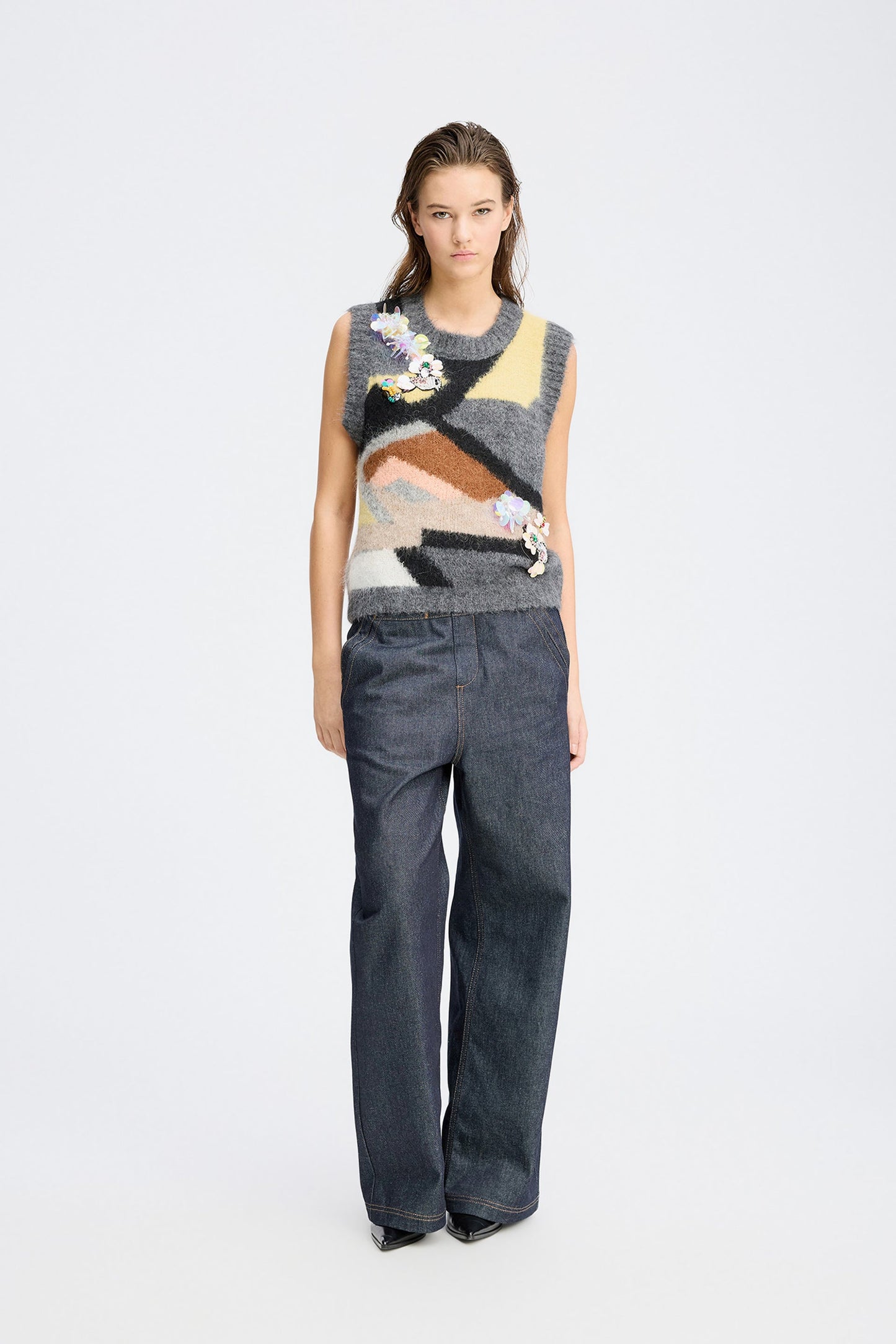 Rubble Floral Detail Vest Mix