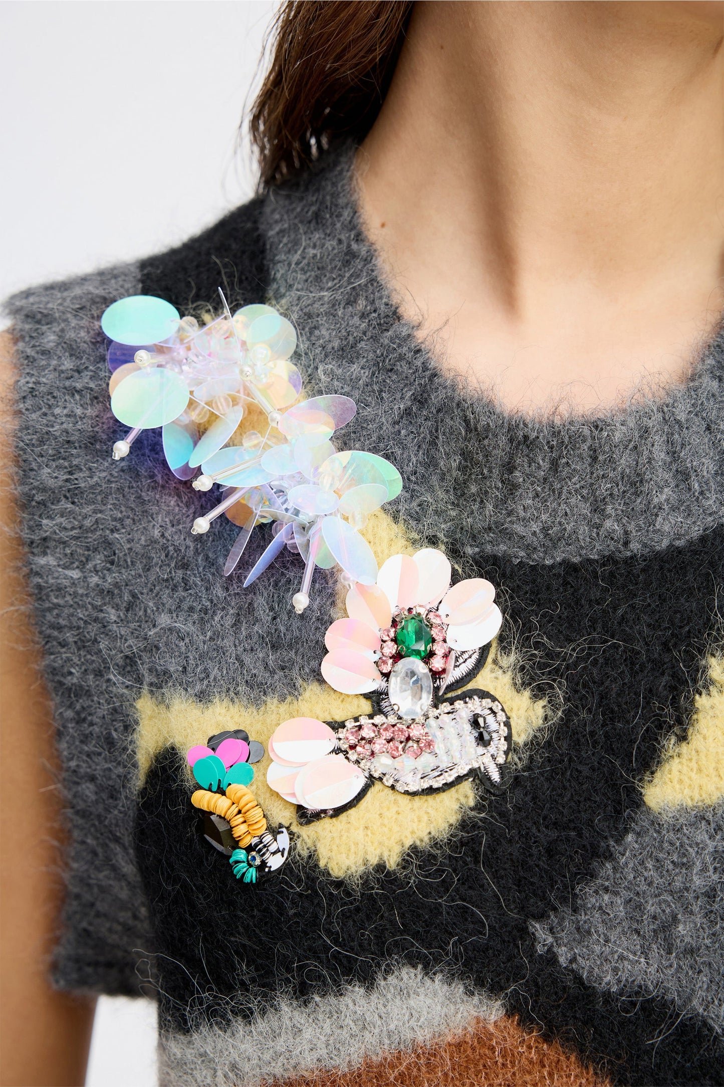 Rubble Floral Detail Vest Mix