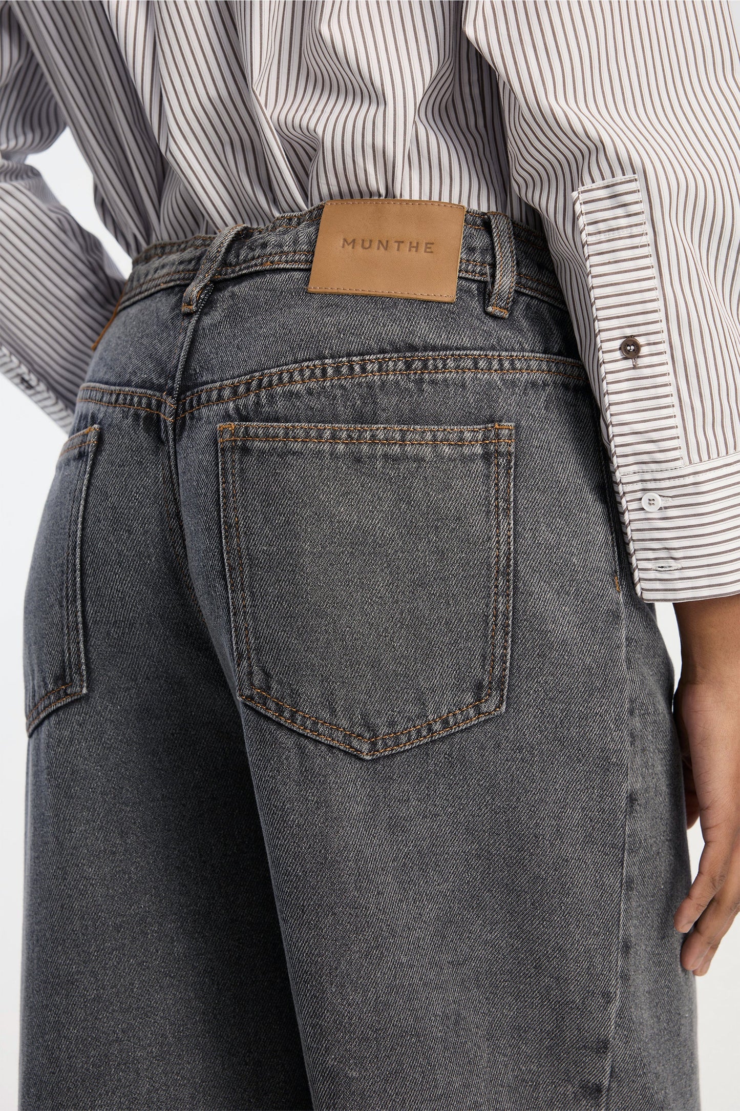 Obey Jeans with Pull Cord Grey