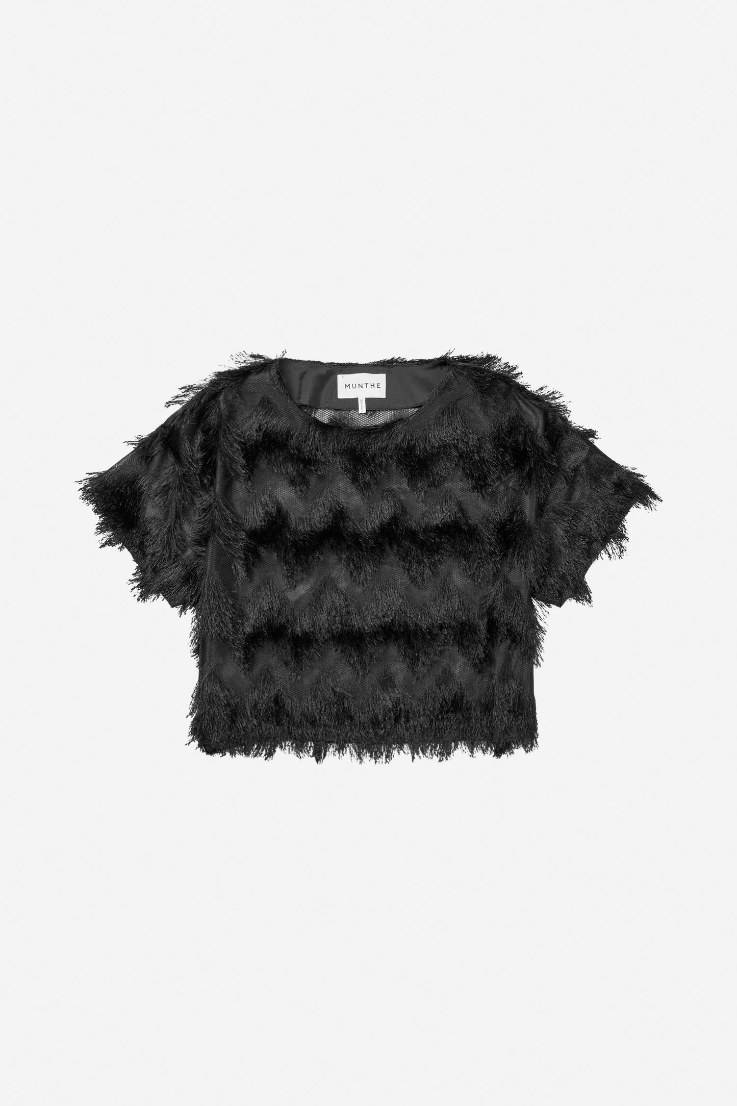 Rossi Fringed Blouse Black