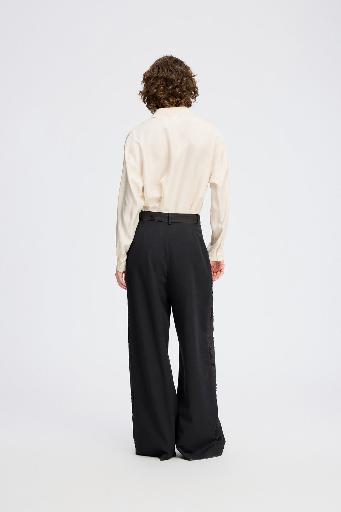 Stormy Sequin detail Tailored Trouser Black