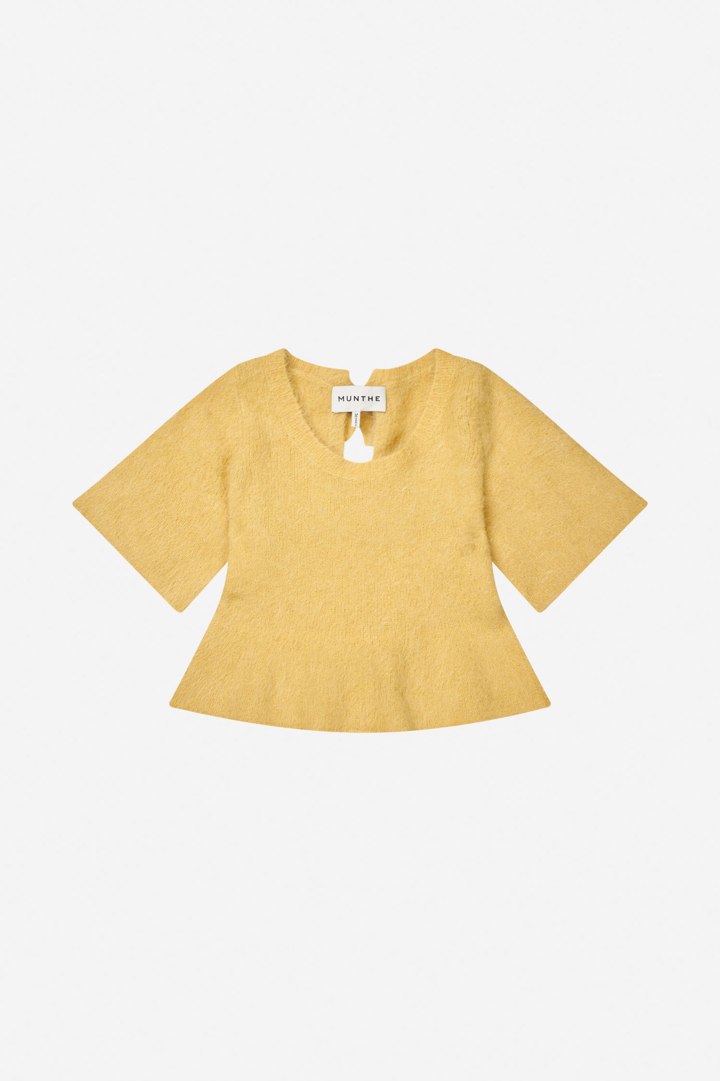 Rylaline Short Sleeved Bow Knit Lemon
