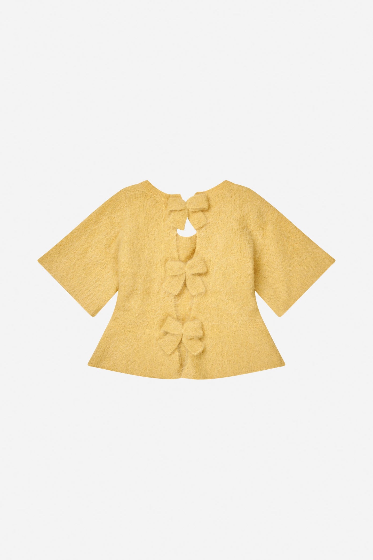 Rylaline Short Sleeved Bow Knit Lemon