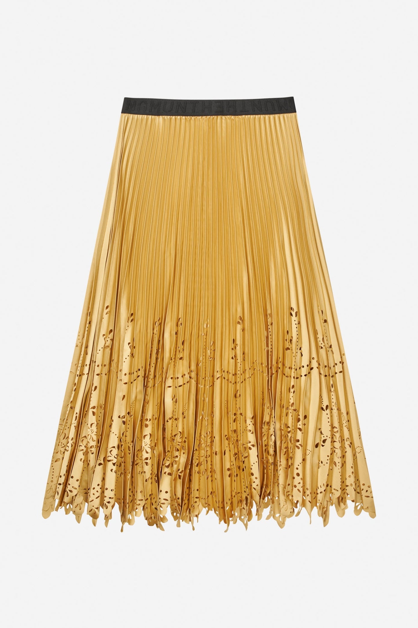 Rustali Elegant Pleated Skirt Lemon
