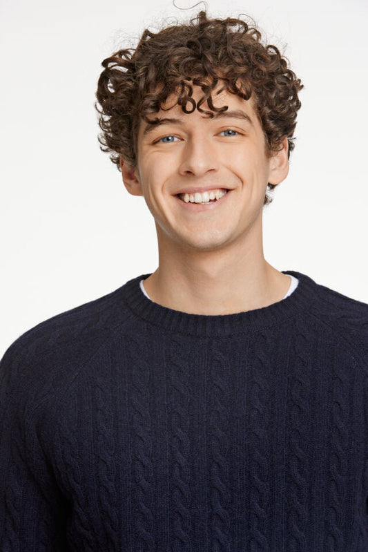 Mens - Lambs Wool Cable Knitted Jumper (30-800227)