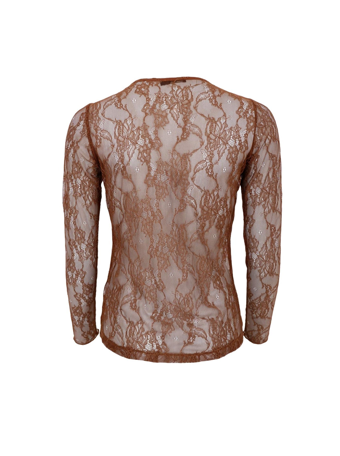 BCLara Long Sleeve Lace Top - Coffee