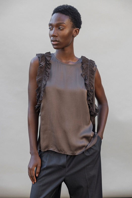 Rennie Sleeveless Frill Blouse