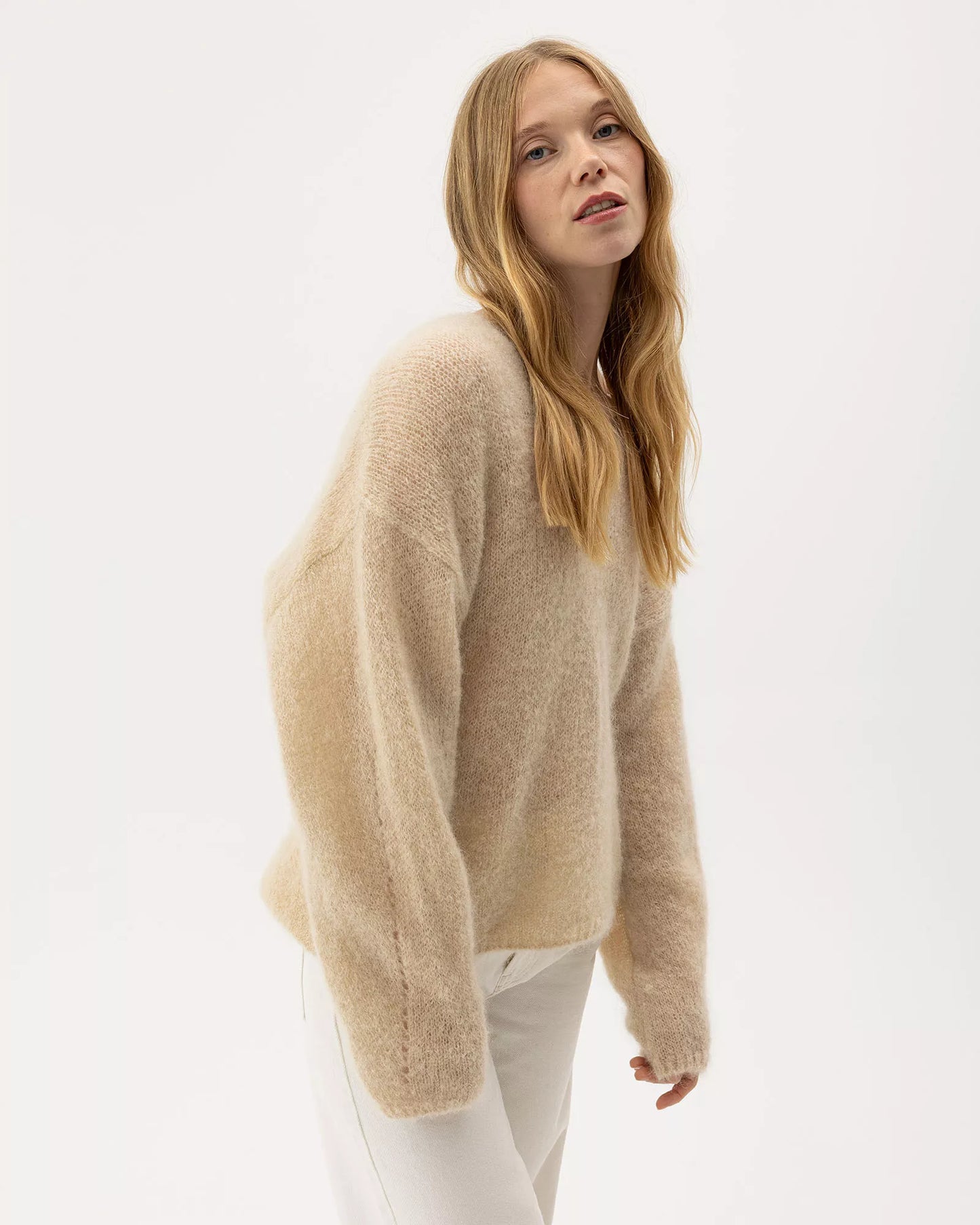 Lilian Mohair V-Neck Jumper