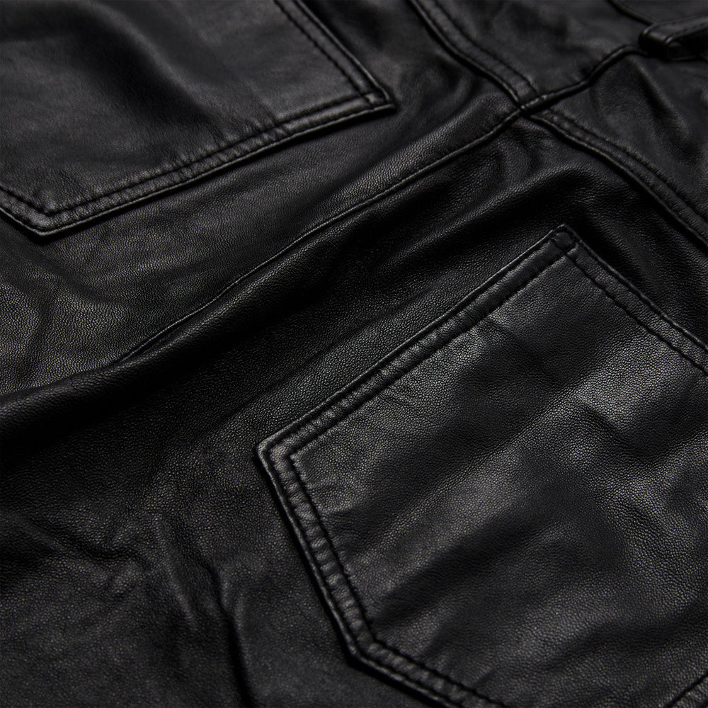 51394 - Boel Barell Leather Pant Black