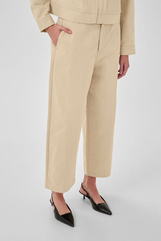 CindyMW Cotton Trouser Feather Beige