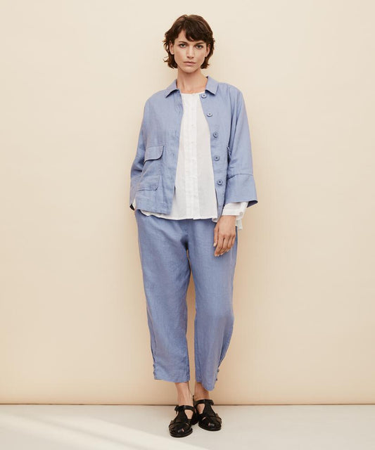MaJurelle Linen Jacket Stonewash
