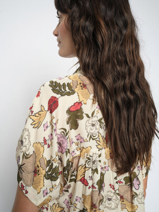 MMWinie Flowwi Floral Blouse Ecru