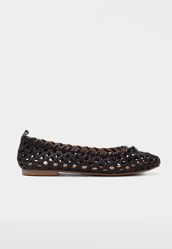 Megan Woven Ballerina Espresso