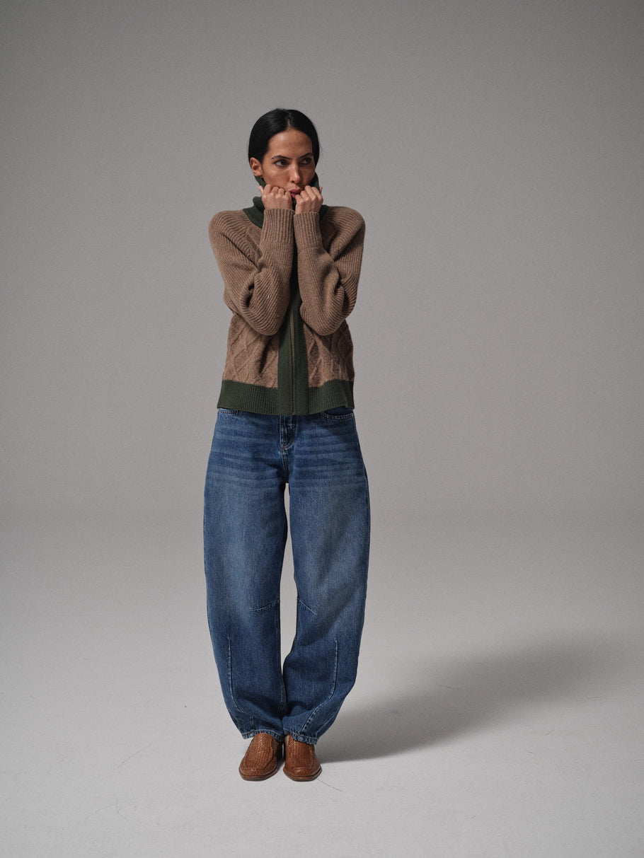 MMHRoll Melange Knit Brown Melange