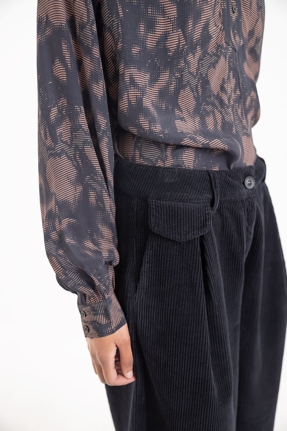 Katlyn Printed Viscose Blouse Garnet