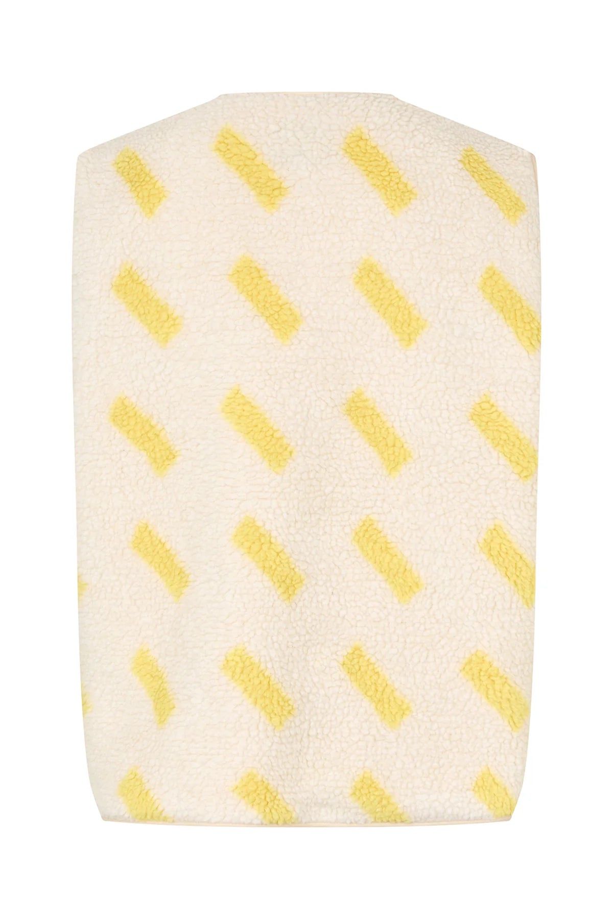 JaceLL Faux Shearling Vest Light Yellow