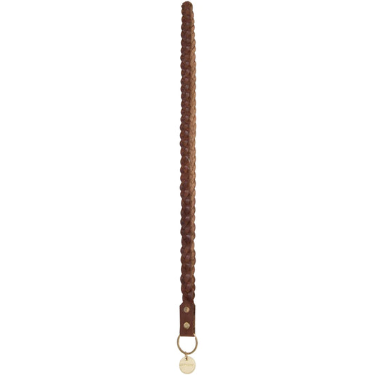 Long Braided Leather Key Hanger
