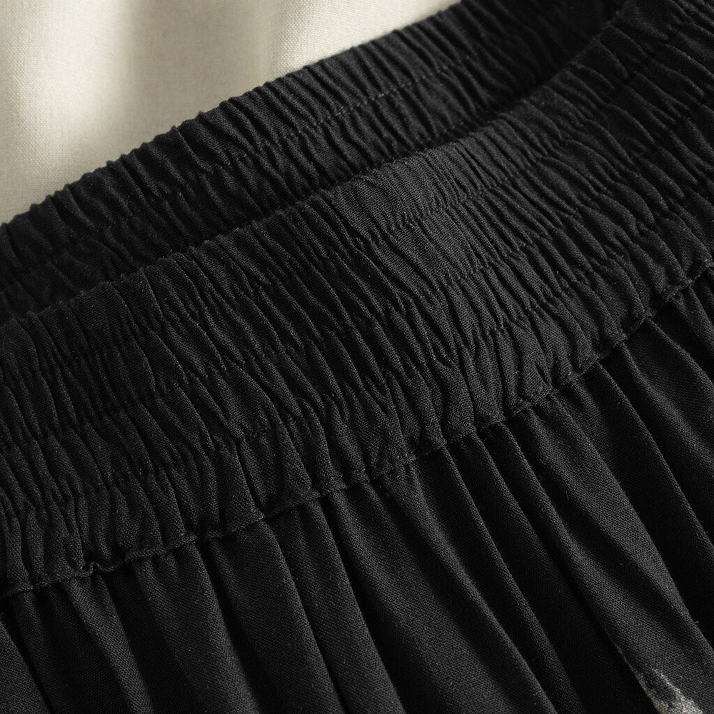 Kia Skirt Black Printed