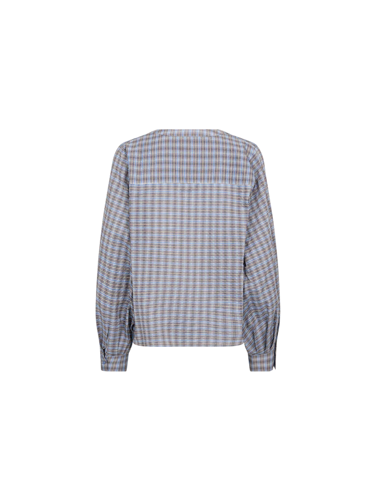 MMYen Checked Blouse Ultramarine