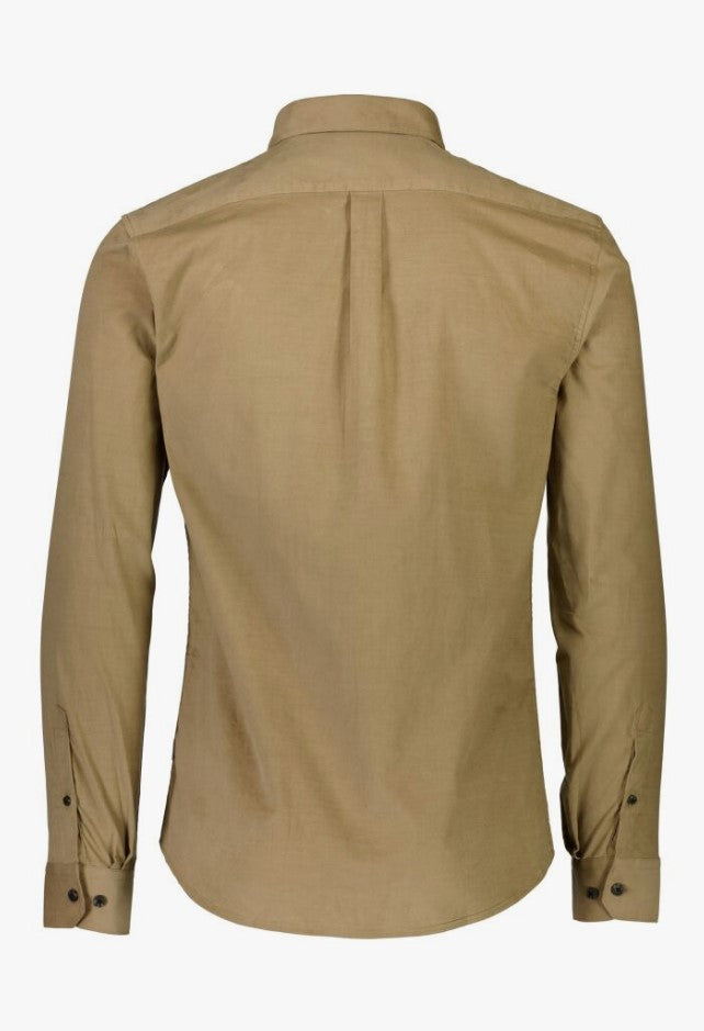 Mens Relaxed Fit Corduroy Shirt Sand