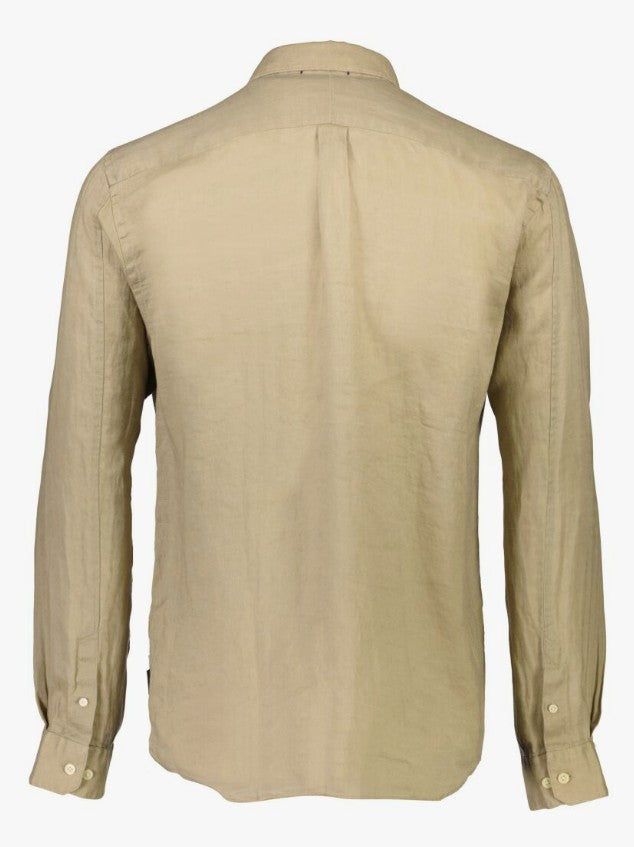 Mens 30-222034 Relaxed Fit Linen Shirt Sand