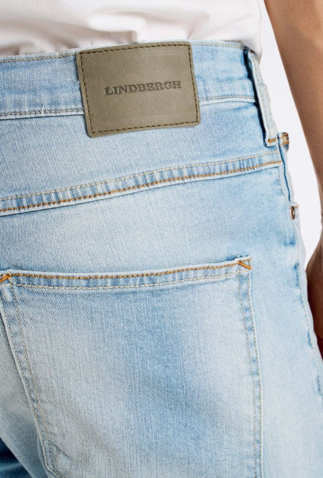 Mens Tapered Leg Jean Sun Bleached Blue