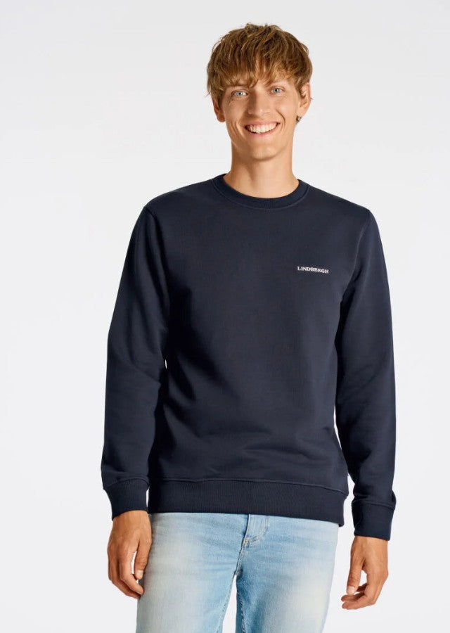 Mens Lindbergh Signature Sweatshirt Navy