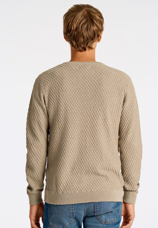 Mens 30-825013 Knitted Jumper Sand