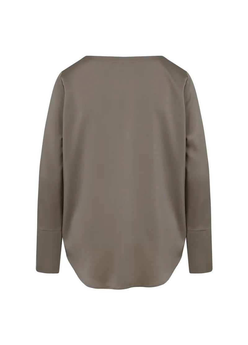 Top with Long Sleeves and Cuffs Grey