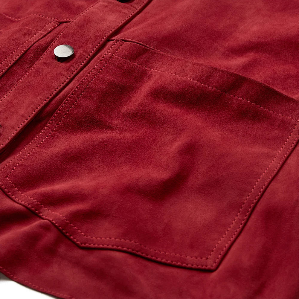 51426 - TonjaDep Suede Oversize Shirt Red