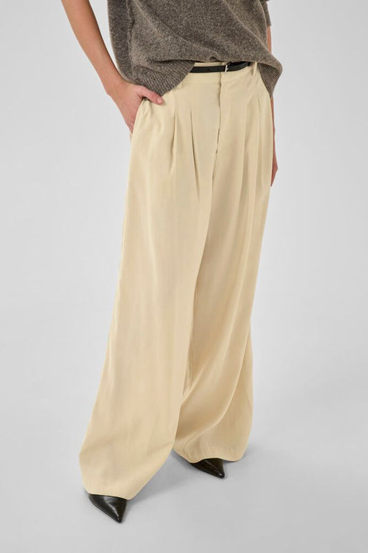 MWMindy High Wideleg Long Trouser Brown Rice