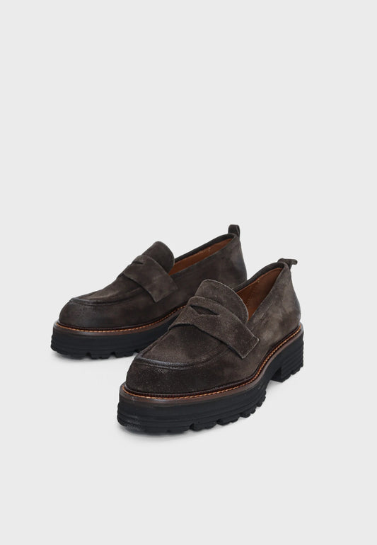 Isola Suede Chunky Loafer Mole