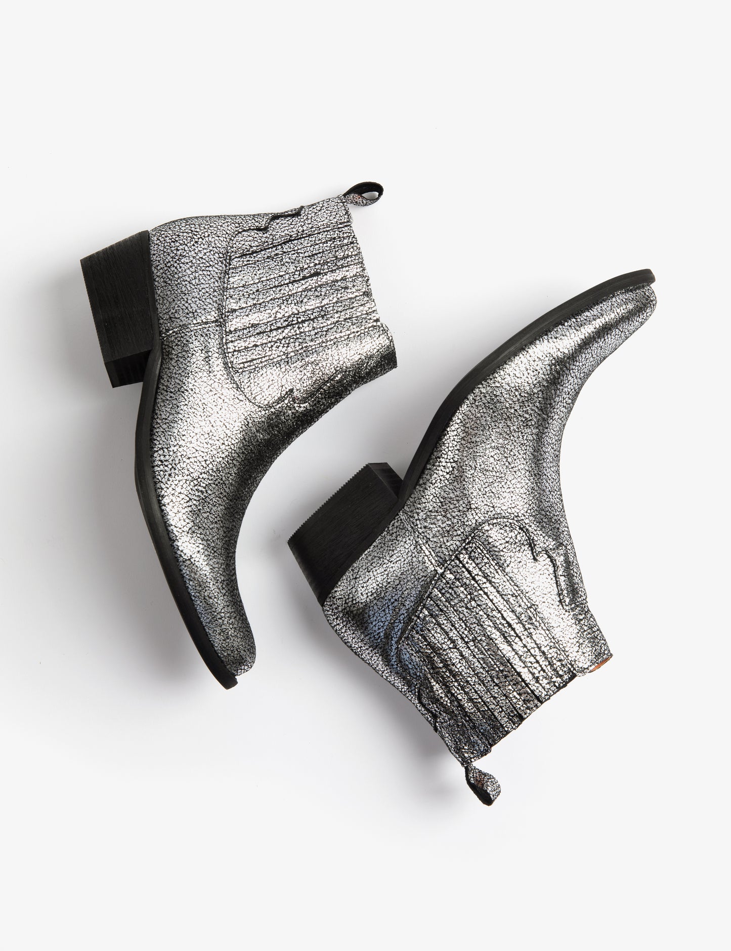 Frontier Leather Cowboy Boot Old Silver